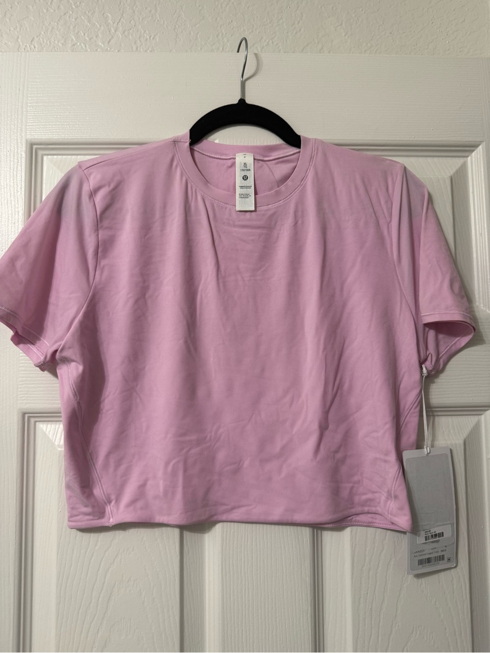 Lululemon Wundermost Ultra-Soft Nulu Crewneck Cropped T-Shirt.